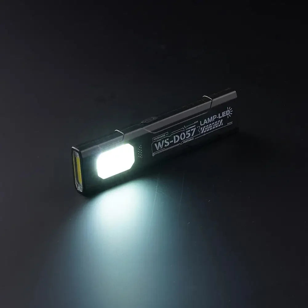 Powerful Mini COB LED Keychain Flashlight USB C Rechargeable Hanging Work Light Waterproof Keyring Camping Walking Pocket Lamp
