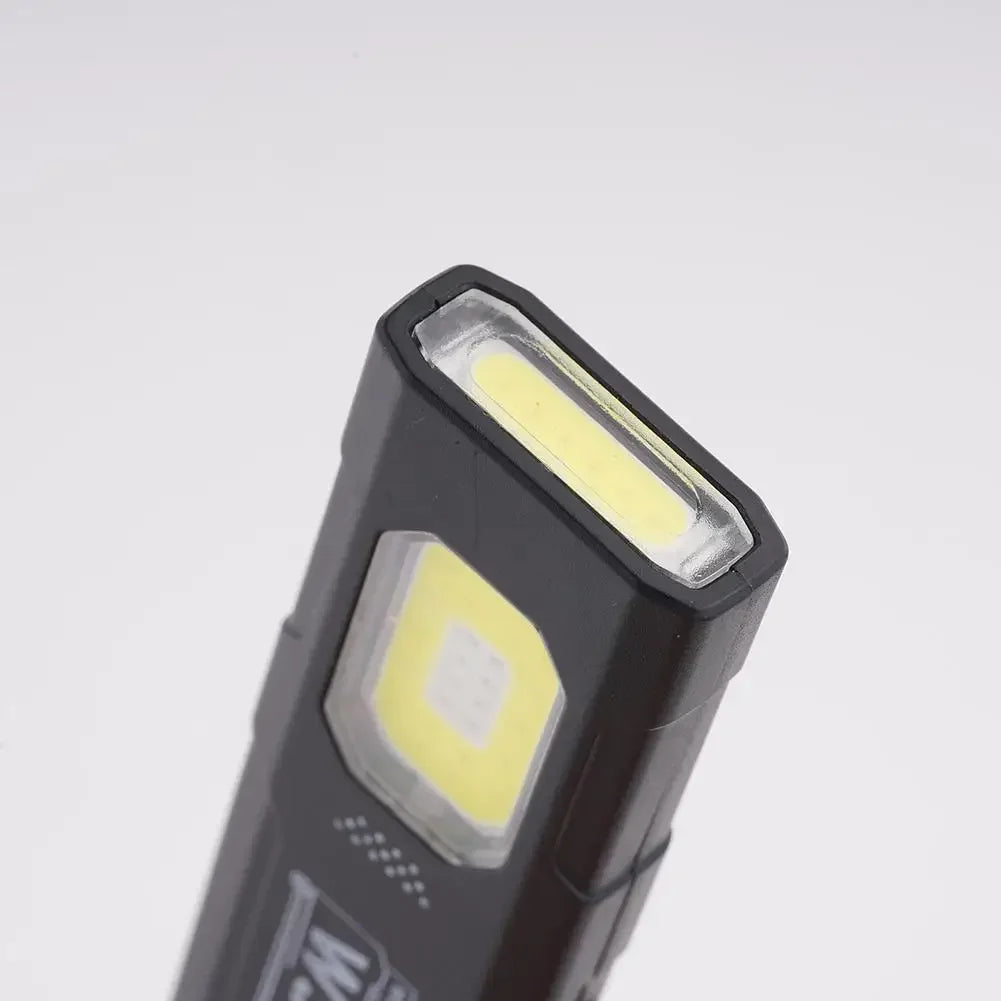 Powerful Mini COB LED Keychain Flashlight USB C Rechargeable Hanging Work Light Waterproof Keyring Camping Walking Pocket Lamp