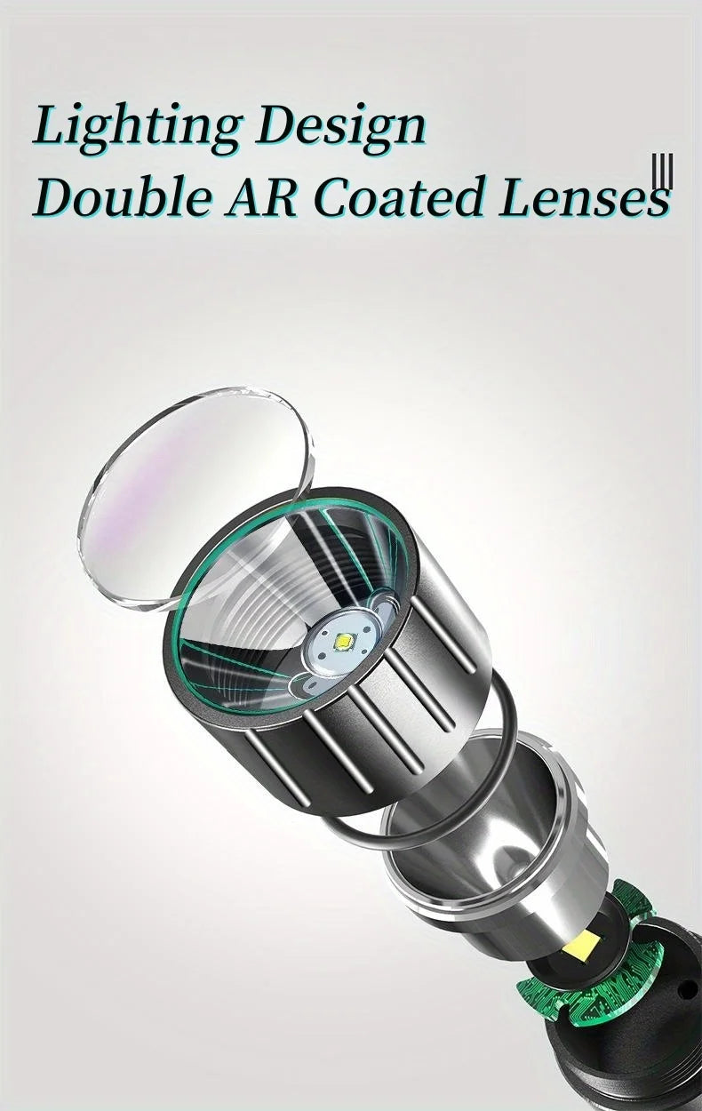 Electric Windproof Metal Lighter Flameless Dual Arc Plasma Rechargeable USB Waterproof Lighter with Flashlight Outdoor Tools