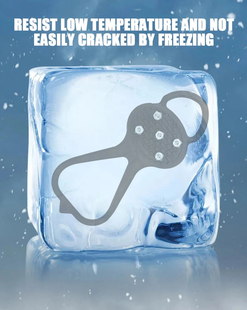 1 Pair 5 Studs Anti-Skid Ice Snow Camping Walking Shoes Winter Safety Boots Universal Professional Climbing Crampons