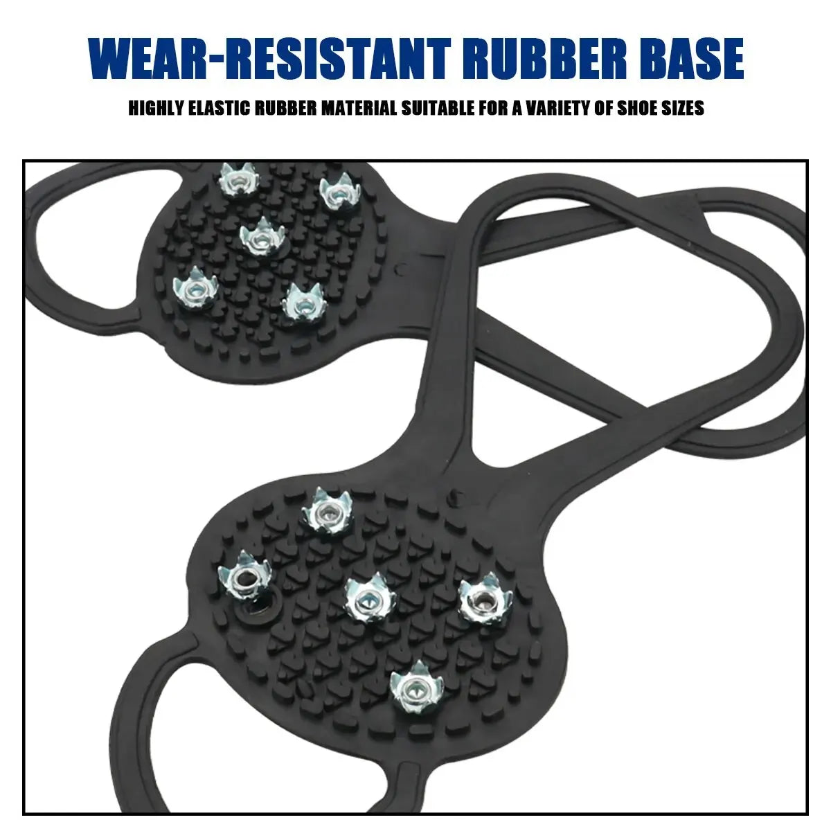 1 Pair 5 Studs Anti-Skid Ice Snow Camping Walking Shoes Winter Safety Boots Universal Professional Climbing Crampons